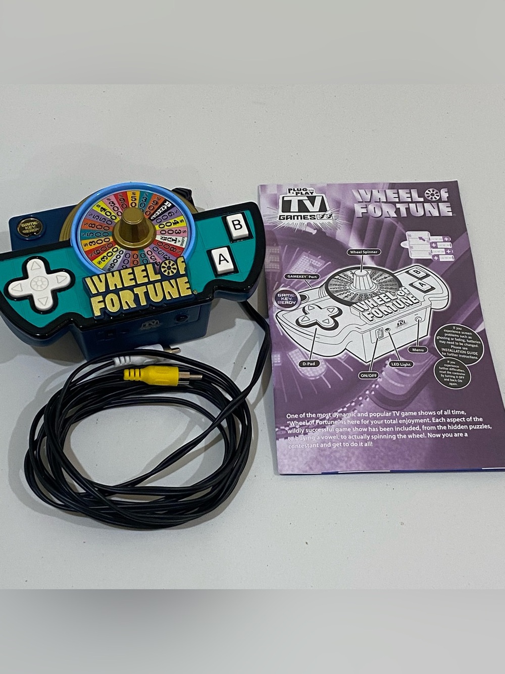 Wheel of Fortune Plug N Play TV Game System JAKKS Pacific Tested Works 2005